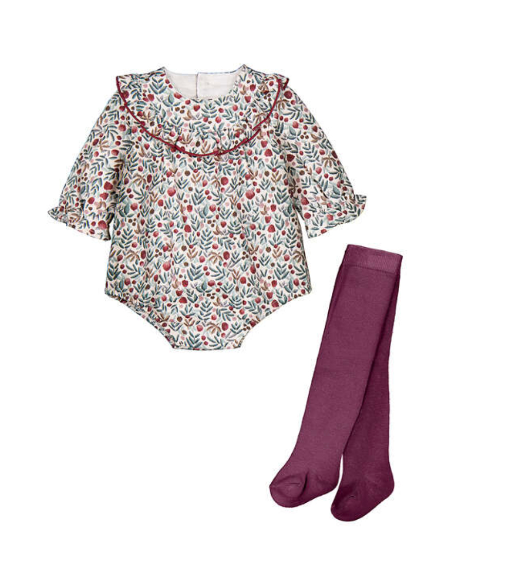 Betty Floral Bodysuit & Tights