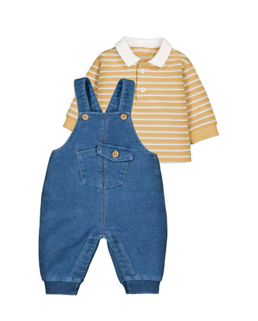 Leo Striped Shirt & Overall Set